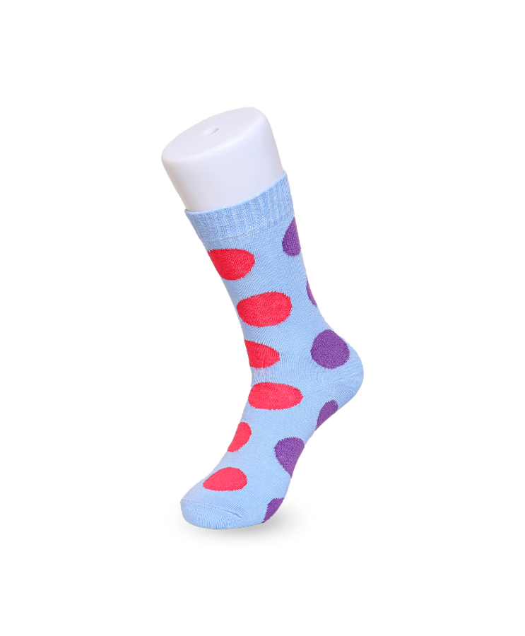 Soxey Big Dot Damen Socken - Blau/Rot/Violett