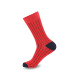 Mens Ribbed Socks - Red - Soxey