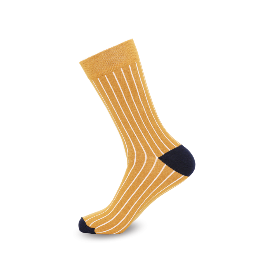Mens Ribbed Socks - Gold - Soxey
