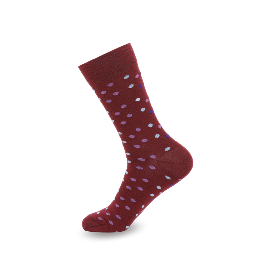 Mens Dots Plain - Wein/Bord - Soxey
