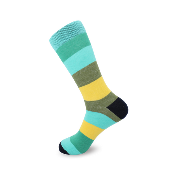 Soxey Rhythm Herren Socken - Blau/Grün/Gelb